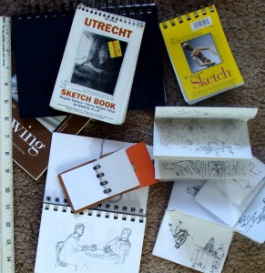 small sizes make portable sketchbooks, Lillian Kennedy, weekly art lesson