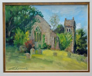 Chapel Ruins in Wales, Lillian Kennedy, 8"x10" watercolor and gouache
