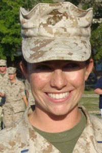 Lt. Hannah Feuerstein on arrival from Afghanistan