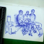 gesture figure drawings at the airport, Lillian Kennedy