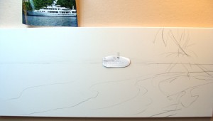 Lillian Kennedy, beginning a commision, Caribbean painting, Weekly Art lesson online