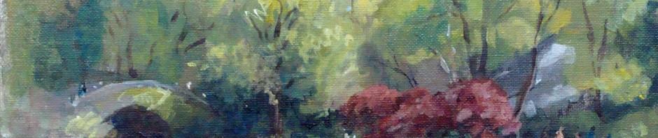 acrylic plein air painting study, Lillian Kennedy, Central Park