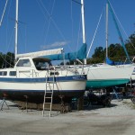 sailboat keel, weekly art lesson, Point Bay Marina